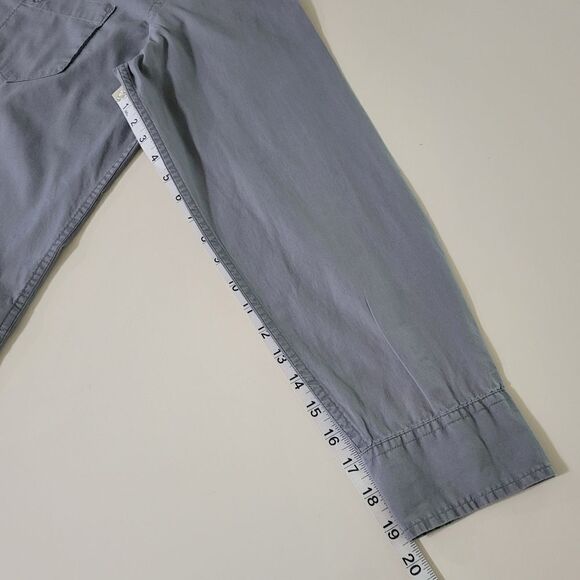 American Eagle Outfitters Men's Long Sleeve Button-Down Gray Cotton Shirt - Picture 7 of 14